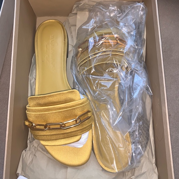 Burberry Shoes - Authentic Burberry Yellow Sandal!